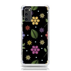 Embroidery Seamless Pattern With Flowers Samsung Galaxy S20 6.2 Inch TPU UV Case