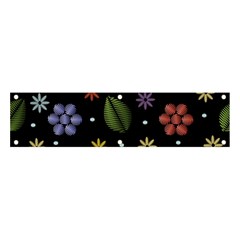 Embroidery Seamless Pattern With Flowers Banner And Sign 4  X 1  by Apen