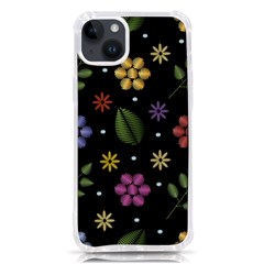 Embroidery Seamless Pattern With Flowers iPhone 14 Plus TPU UV Print Case