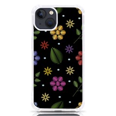 Embroidery Seamless Pattern With Flowers iPhone 13 TPU UV Print Case