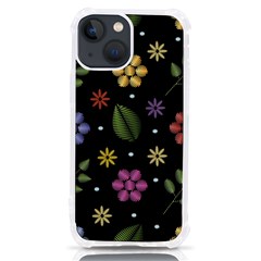 Embroidery Seamless Pattern With Flowers iPhone 13 mini TPU UV Print Case