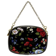 Floral Folk Fashion Ornamental Embroidery Pattern Chain Purse (two Sides) by Apen