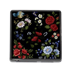 Floral Folk Fashion Ornamental Embroidery Pattern Memory Card Reader (square 5 Slot) by Apen