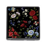 Floral Folk Fashion Ornamental Embroidery Pattern Memory Card Reader (Square 5 Slot) Front