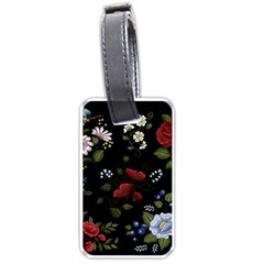 Floral Folk Fashion Ornamental Embroidery Pattern Luggage Tag (one Side) by Apen