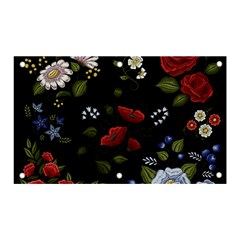 Floral Folk Fashion Ornamental Embroidery Pattern Banner And Sign 5  X 3  by Apen