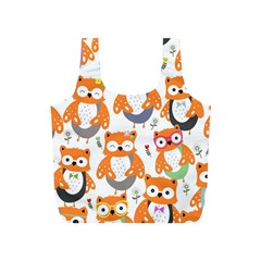 Cute Colorful Owl Cartoon Seamless Pattern Full Print Recycle Bag (s) by Apen