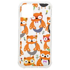 Cute Colorful Owl Cartoon Seamless Pattern Iphone 12 Mini Tpu Uv Print Case	 by Apen