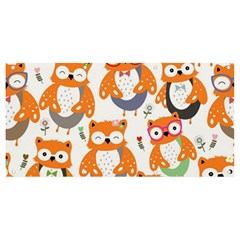 Cute Colorful Owl Cartoon Seamless Pattern Banner And Sign 8  X 4  by Apen