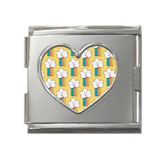 American Golden Ancient Totems Mega Link Heart Italian Charm (18mm) by Apen