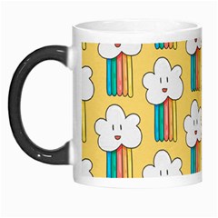 Smile Cloud Rainbow Pattern Yellow Morph Mug by Apen