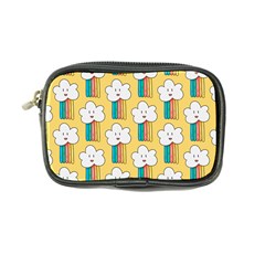 Smile Cloud Rainbow Pattern Yellow Coin Purse by Apen