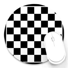 Chess Board Background Design Round Mousepad by Apen