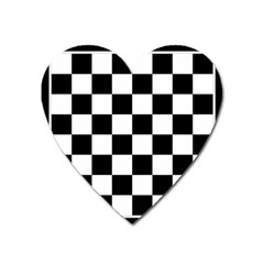 Chess Board Background Design Heart Magnet