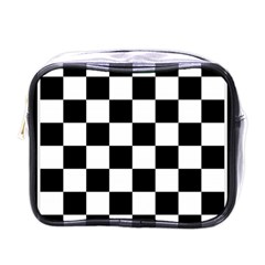 Chess Board Background Design Mini Toiletries Bag (one Side) by Apen