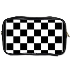 Chess Board Background Design Toiletries Bag (two Sides) by Apen