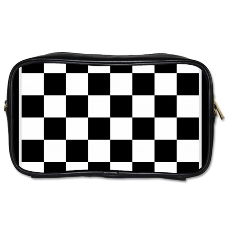 Chess Board Background Design Toiletries Bag (Two Sides)