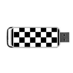 Chess Board Background Design Portable Usb Flash (two Sides) by Apen