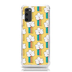 Smile Cloud Rainbow Pattern Yellow Samsung Galaxy S20 6 2 Inch Tpu Uv Case by Apen