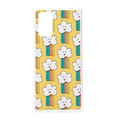 Smile Cloud Rainbow Pattern Yellow Samsung Galaxy Note 20 Tpu Uv Case by Apen