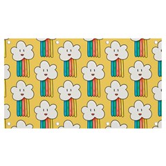 Smile Cloud Rainbow Pattern Yellow Banner And Sign 7  X 4  by Apen