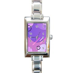 Hand Drawn Abstract Organic Shapes Background Rectangle Italian Charm Watch by Apen