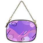 Hand Drawn Abstract Organic Shapes Background Chain Purse (One Side) Front