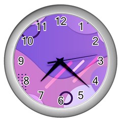 Colorful Labstract Wallpaper Theme Wall Clock (silver) by Apen