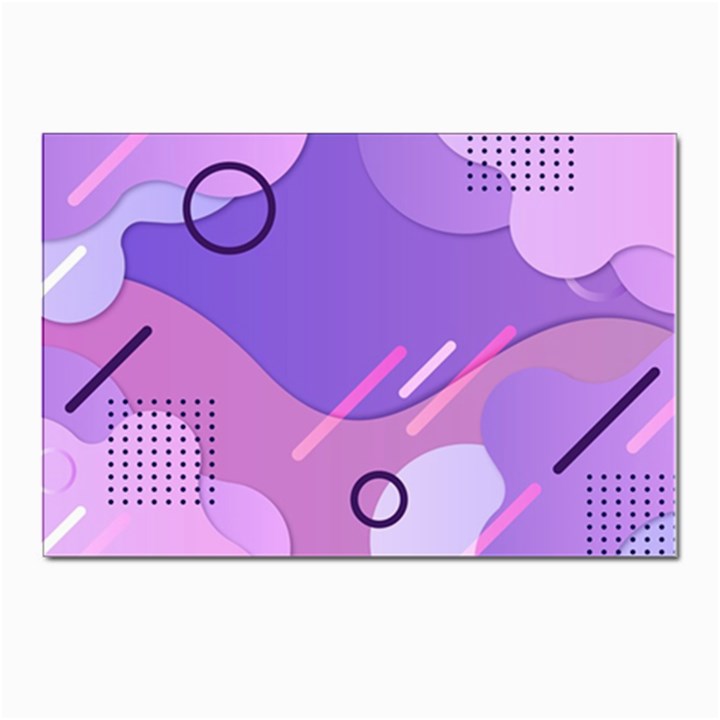 Colorful Labstract Wallpaper Theme Postcard 4 x 6  (Pkg of 10)