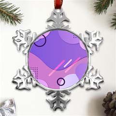 Colorful Labstract Wallpaper Theme Metal Small Snowflake Ornament by Apen