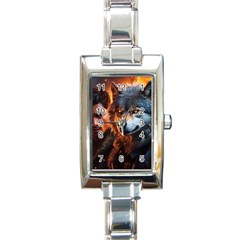 Be Dare For Everything Rectangle Italian Charm Watch by Saikumar