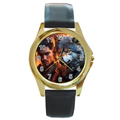 Be Dare For Everything Round Gold Metal Watch by Saikumar