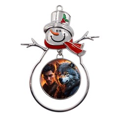 Be Dare For Everything Metal Snowman Ornament