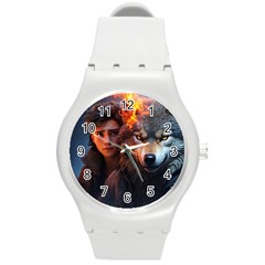 Be Fearless Round Plastic Sport Watch (m) by Saikumar