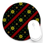 Background Pattern Texture Design Round Mousepad Front