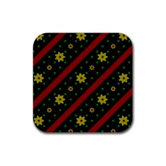 Background Pattern Texture Design Rubber Coaster (square) by Jatiart