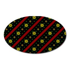 Background Pattern Texture Design Oval Magnet by Jatiart