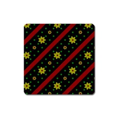 Background Pattern Texture Design Square Magnet by Jatiart