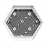 Background Pattern Texture Design Hexagon Wood Jewelry Box Front