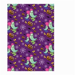 Pumpkin Ghost Skeleton Pattern Small Garden Flag (two Sides) by Jatiart