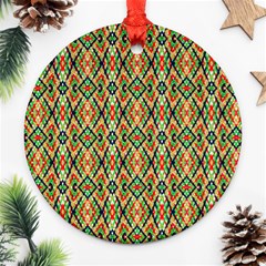 Pattern Design Vintage Abstract Ornament (round) by Jatiart