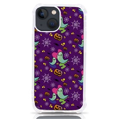 Pumpkin Ghost Skeleton Pattern Iphone 13 Mini Tpu Uv Print Case by Jatiart