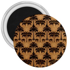 Camel Palm Tree Patern 3  Magnets by Jatiart