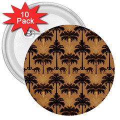 Camel Palm Tree Patern 3  Buttons (10 Pack)  by Jatiart