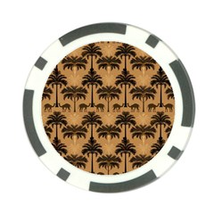 Camel Palm Tree Patern Poker Chip Card Guard by Jatiart