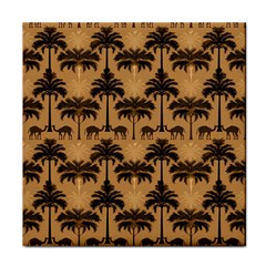 Camel Palm Tree Patern Face Towel by Jatiart