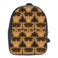 Camel Palm Tree Patern School Bag (large)