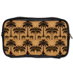 Camel Palm Tree Patern Toiletries Bag (one Side) by Jatiart