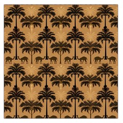 Camel Palm Tree Patern Square Satin Scarf (36  X 36 ) by Jatiart