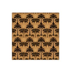 Camel Palm Tree Patern Satin Bandana Scarf 22  X 22  by Jatiart